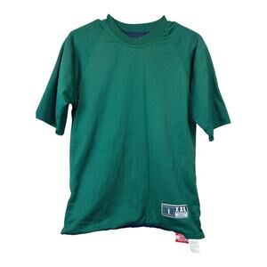 Mens Reversible Jersey Scrimmage T-Shirt Tee Shirt Sports Green Blue Football S